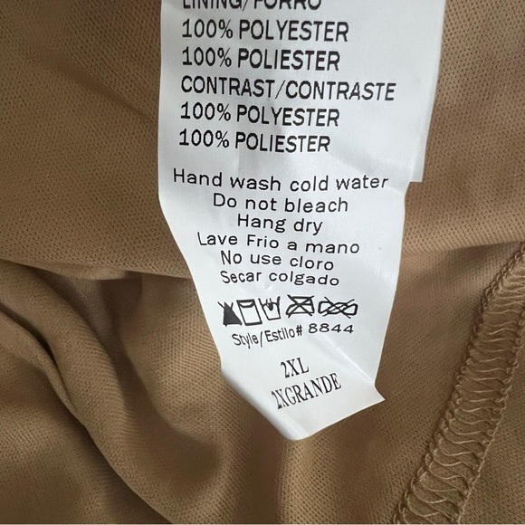 Colette Collection Floral Lace Tan Sheath Dress for Wedding Guest Size XXL NWT - Picture 9 of 9